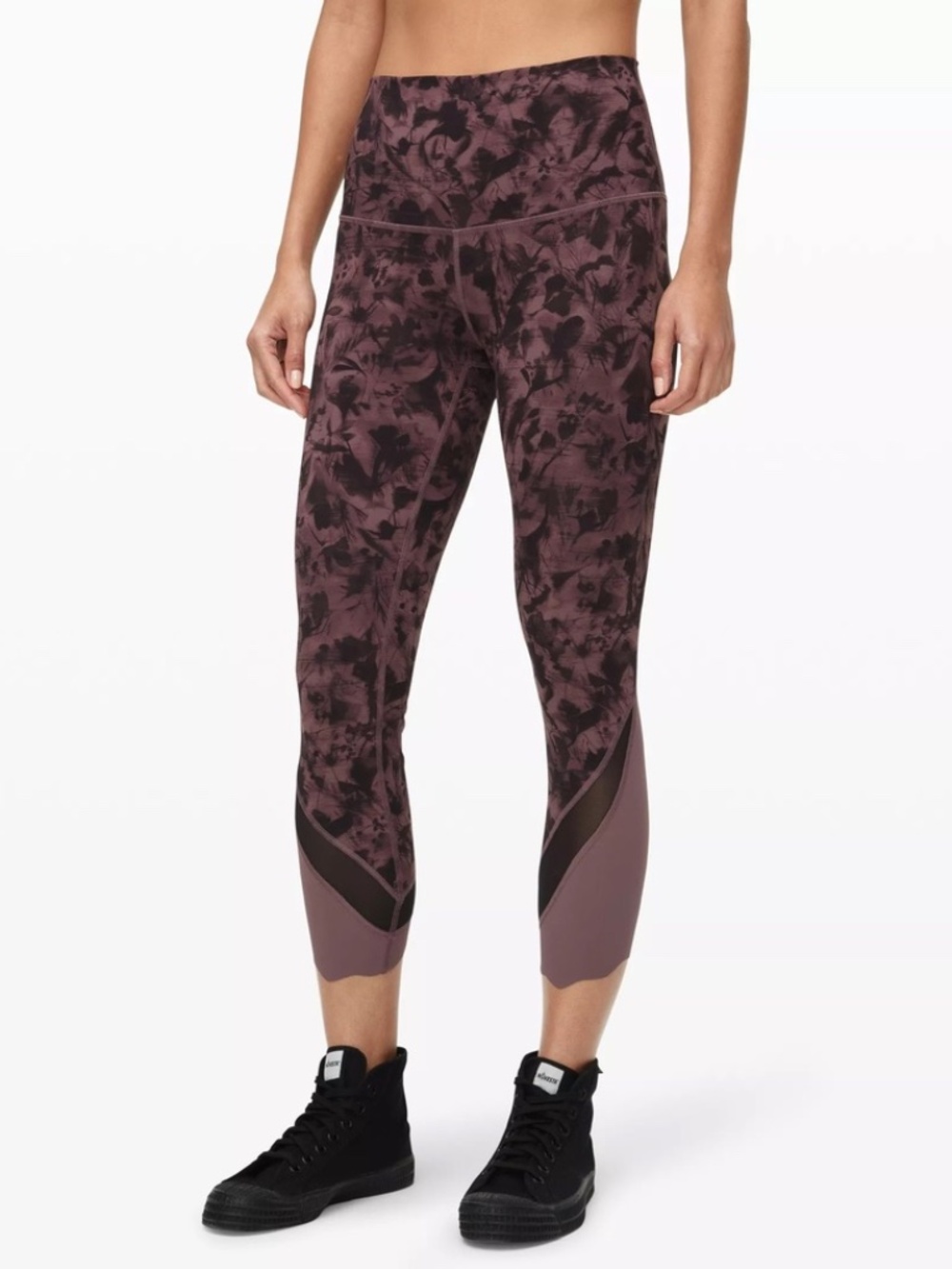 Lululemon Wunder Under Crop Scallop Leggings